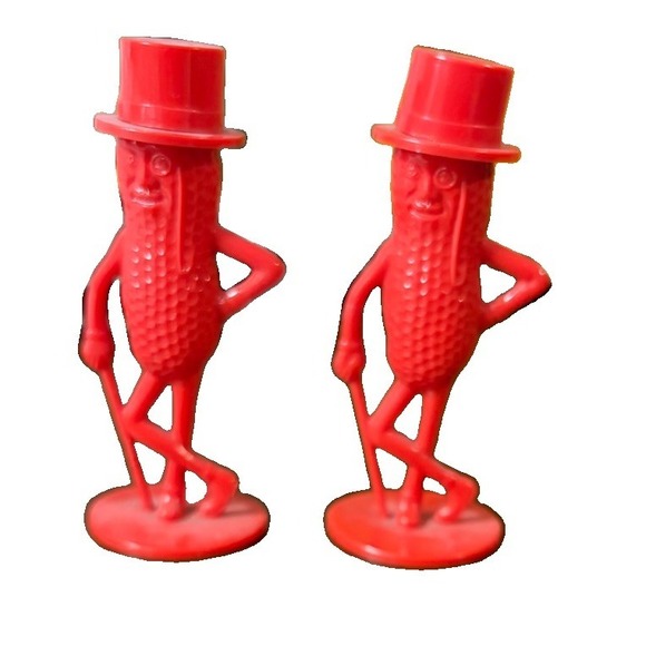 Planters Nuts Other - Vintage Planters Mr Peanut Salt Pepper Shakers Red Plastic Figural S&P Pair